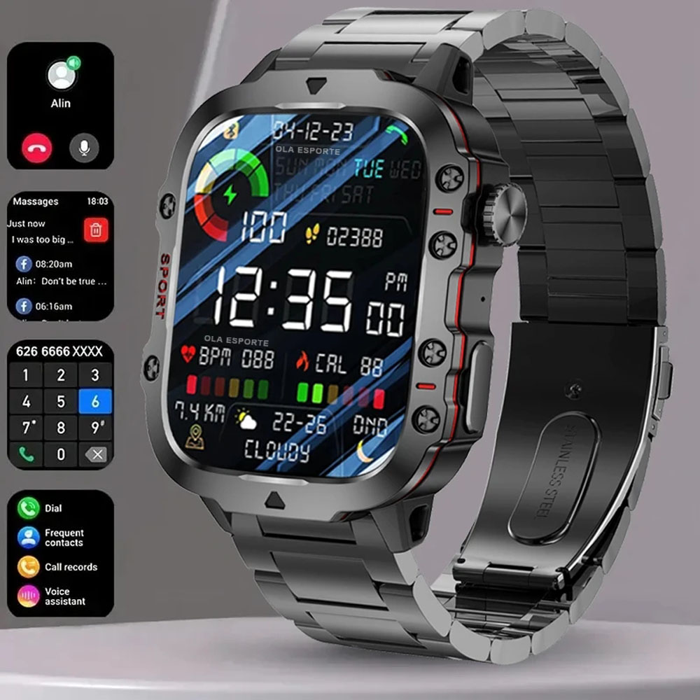 Smartwatch Faces - 2025 신형 밀리터리 스마트워치 남성용 IP68