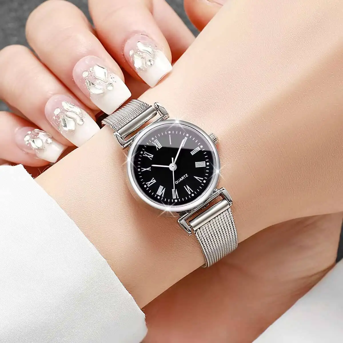 1/2PCS 패션 여성용 시계 캐주얼 로마 다이얼 메쉬 - Stainless Mesh Band 리뷰 및 가격