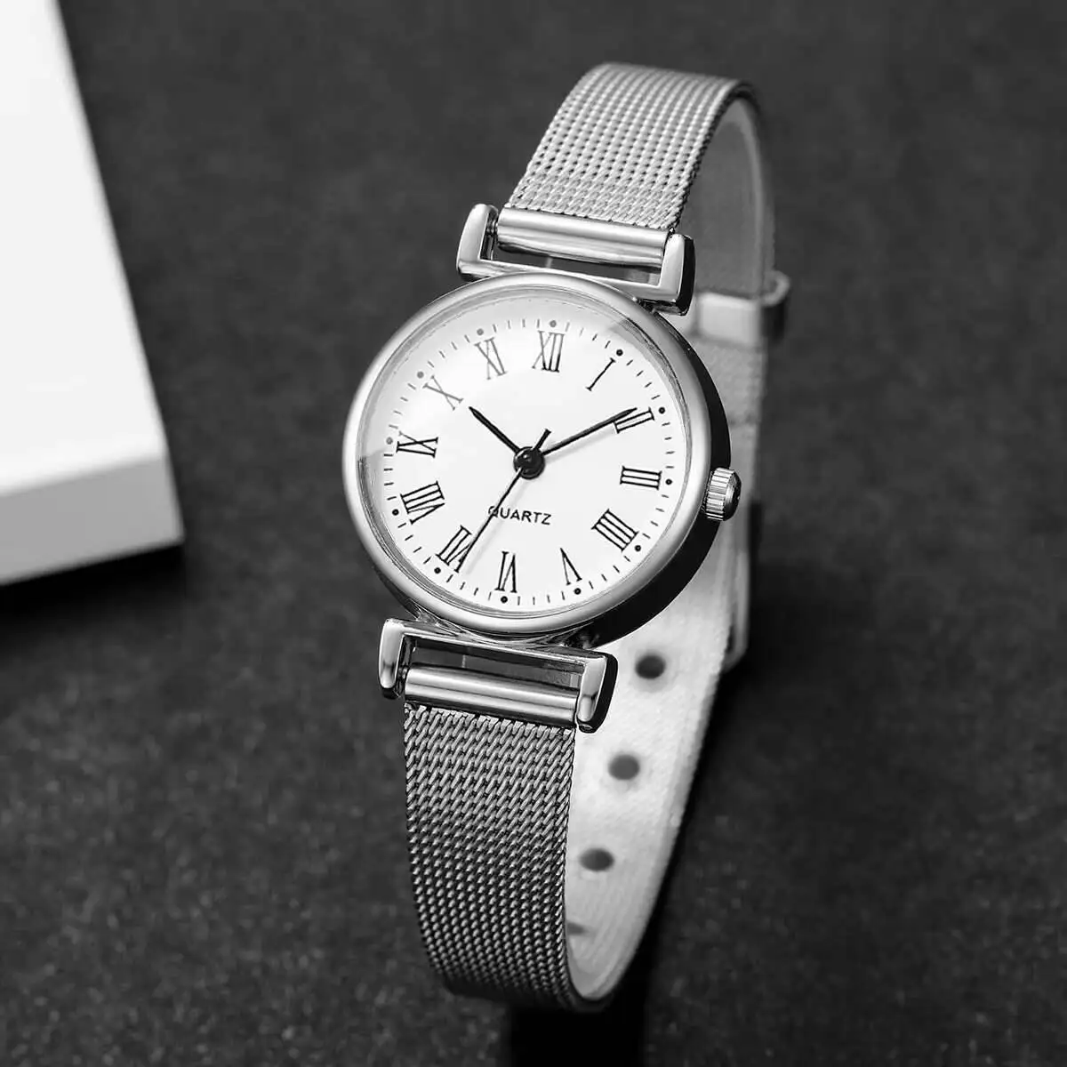 1/2PCS 패션 여성용 시계 캐주얼 로마 다이얼 메쉬 - Stainless Mesh Band 리뷰 및 가격