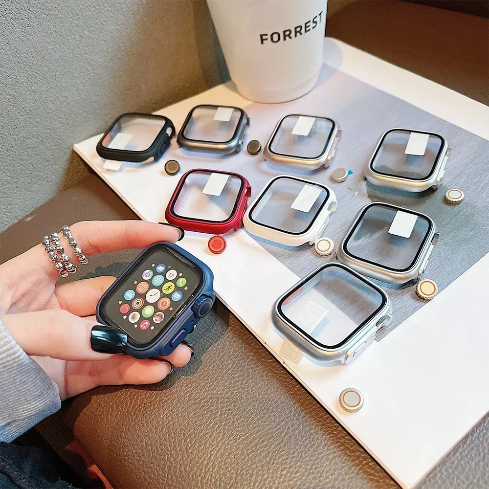애플 워치 케이스용 강화 유리 및 커버, 범퍼 스크린  - Apple Smartwatch Accessories 리뷰 및 가격