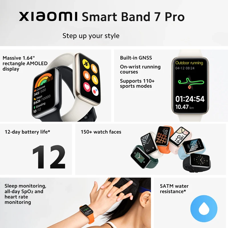 샤오미 스마트 밴드 7 프로 1.64인치 AMOLED  - Smartwatch Faces 리뷰 및 가격