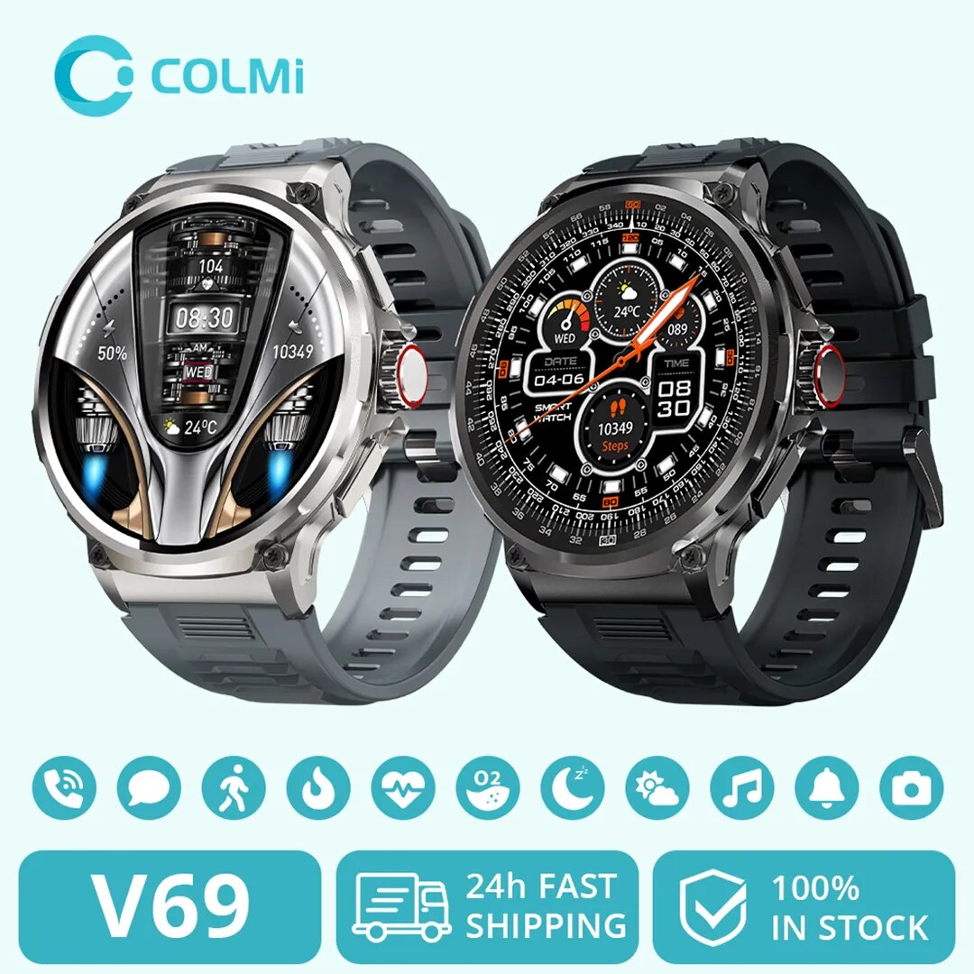 COLMI V69 1.85 인치 HD 블루투스 통화 스 - Smartwatch Faces 리뷰 및 가격