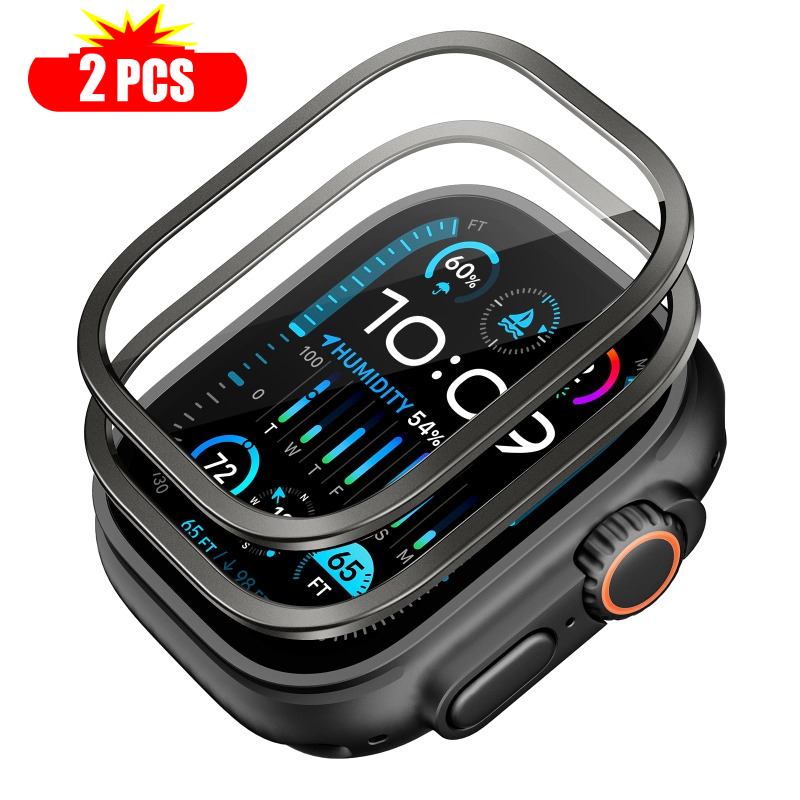 Apple Watch 용 2pcs 강화 유리 울트라 4 - Apple Smartwatch Accessories 리뷰 및 가격