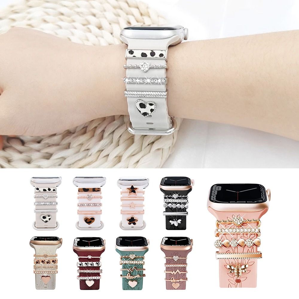 애플 워치 밴드용 금속 참 장식, 다이아몬드 손목 벨트 - Apple Smartwatch Accessories 리뷰 및 가격